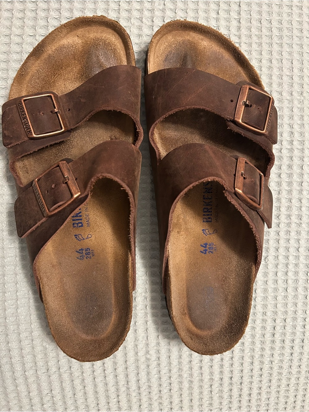 Birkenstock Brown Two-Strap men’s Sandals with Buckles